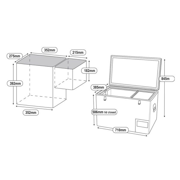 National Luna 50L QC Smart Dual Control Fridge/Freezer Ultimate Dual Control Fridge/Freezer